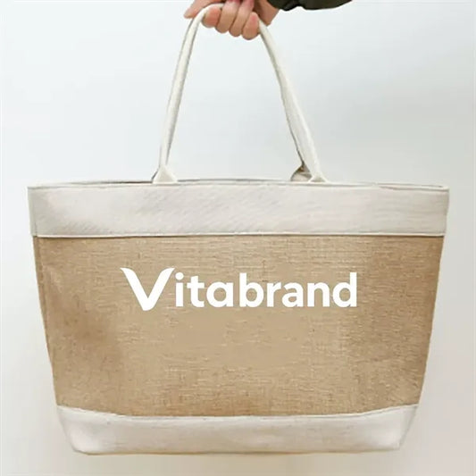 Handbag Made Of Linen And Yellow Linen Cloth