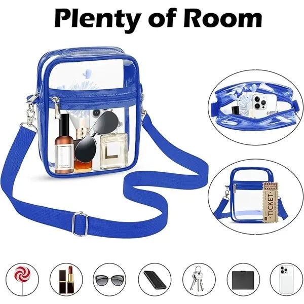 Stadium Approved Clear Crossbody Bag PVC Transparent Purse