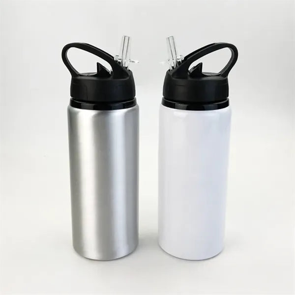 500ml Aluminum Blank Sublimation Water Bottle with Straw Lid