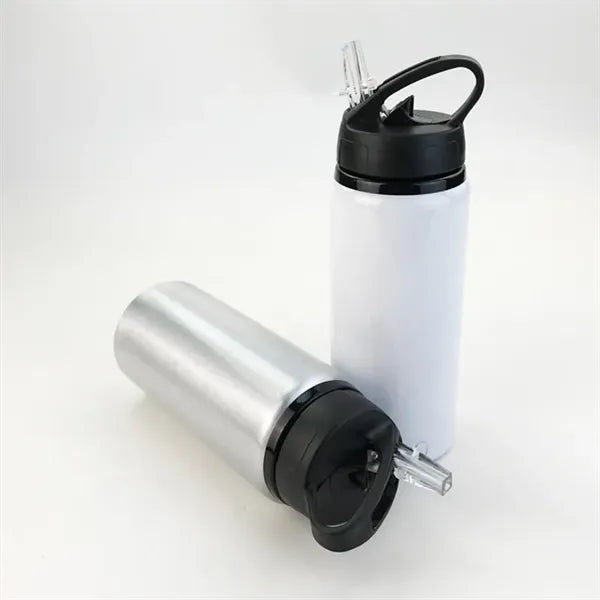 500ml Aluminum Blank Sublimation Water Bottle with Straw Lid