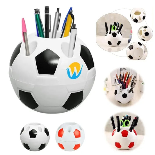 Durable Soccer-Themed Pen Holder Holds Desk Essentials