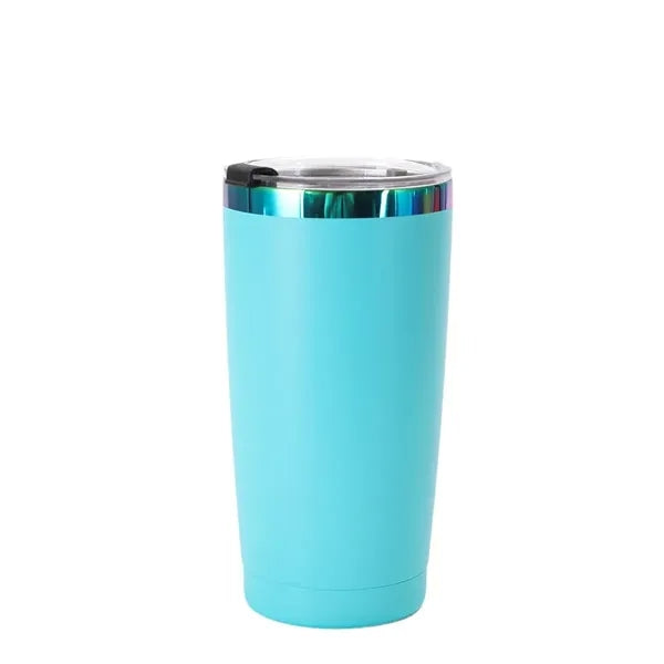 20oz Powder Coated Stainless Steel Tumbler with Lid