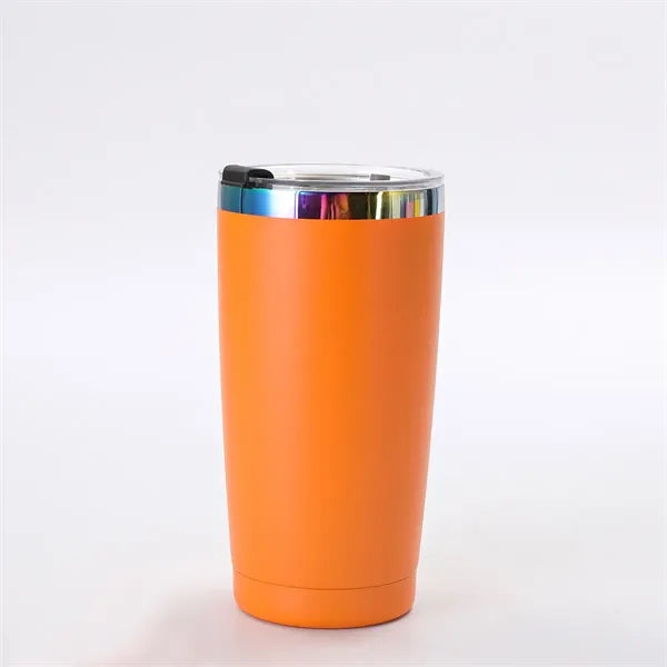 20oz Powder Coated Stainless Steel Tumbler with Lid