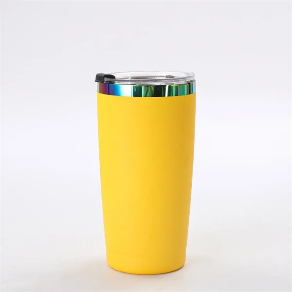 20oz Powder Coated Stainless Steel Tumbler with Lid