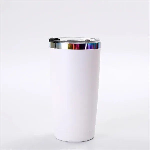 20oz Powder Coated Stainless Steel Tumbler with Lid
