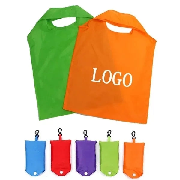 Polyester Grocery Tote Bag w/Snap Hook Pouch Shopping Travel