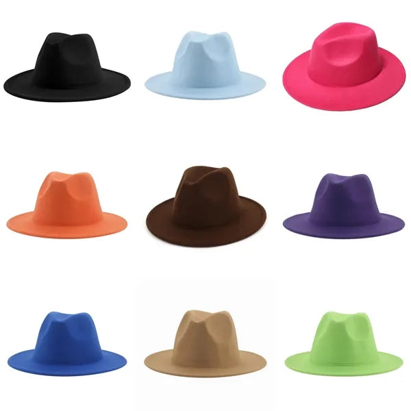 Stylish Wide Brim Fedora Hat