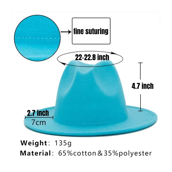 Stylish Wide Brim Fedora Hat