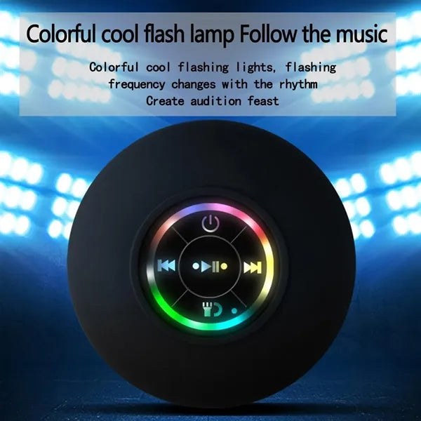 Bluetooth 5.3 LED Lights Suction Cup HD Sound Shower Speaker