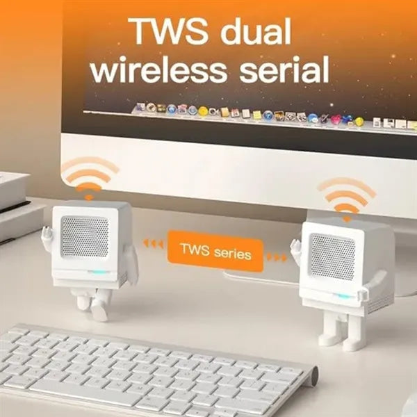 Portable Mini Desktop Robot Wireless Bluetooth Speaker Sound
