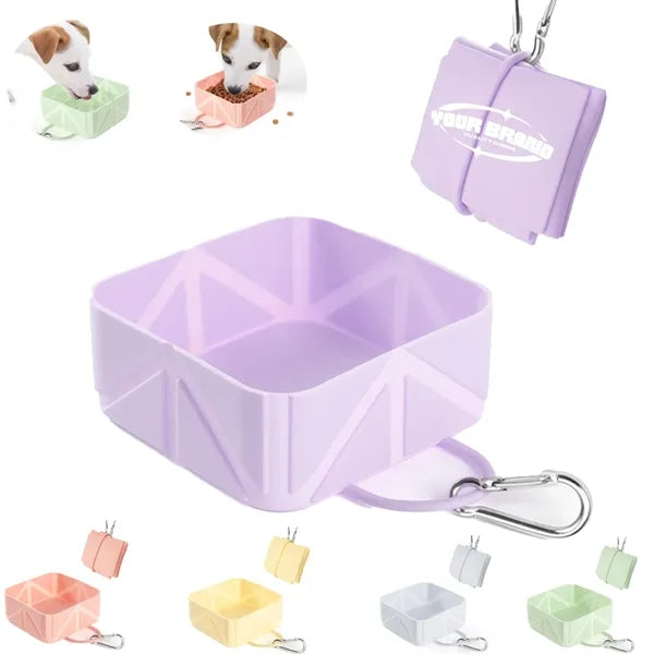 Foldable Portable Travel Silicon Pet Food And Water Bowl