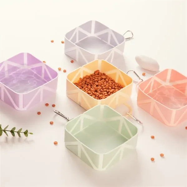 Foldable Portable Travel Silicon Pet Food And Water Bowl