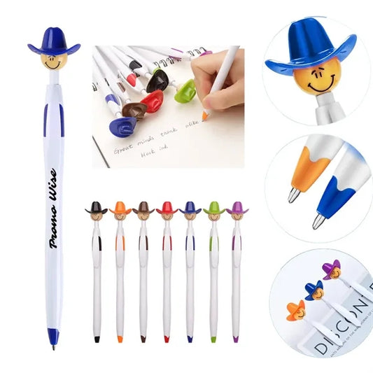 Fine Tip Fun Character Smooth Ink Cowboy Hat Smiley Pens
