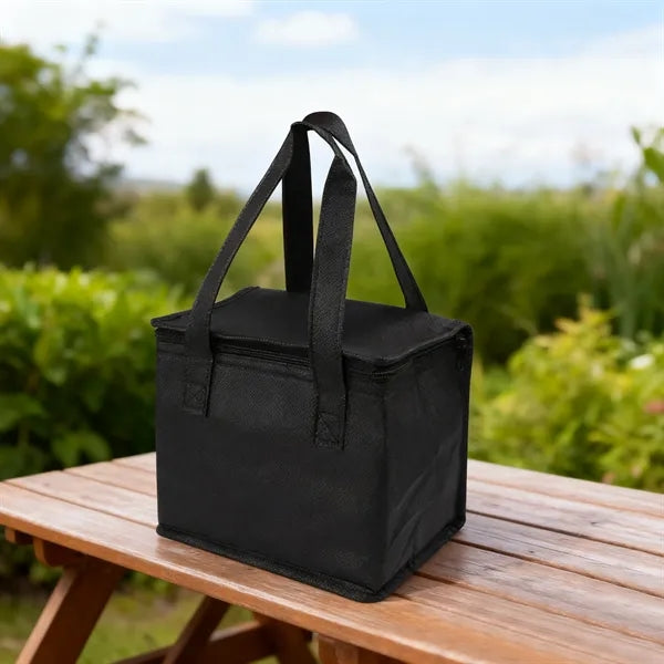 6 Cans Non woven Insulated Cooler Bag w/ Zipper&Handle