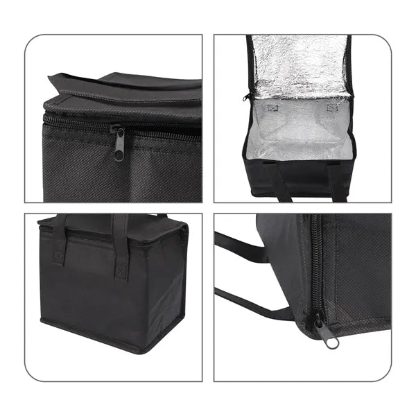 6 Cans Non woven Insulated Cooler Bag w/ Zipper&Handle