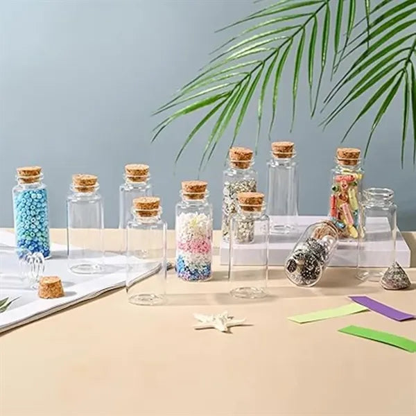 Mini Glass Bottle With Cork Stopper Decoration Glass Jar