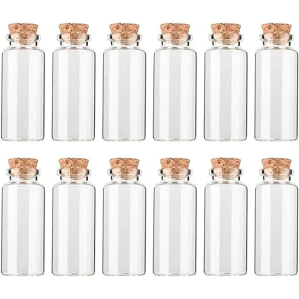 Mini Glass Bottle With Cork Stopper Decoration Glass Jar