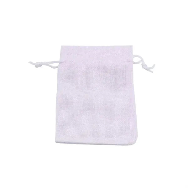 Solid color linen drawstring bag