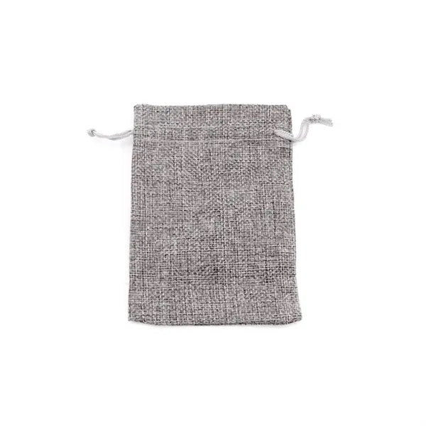 Solid color linen drawstring bag