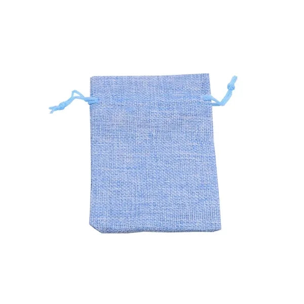 Solid color linen drawstring bag