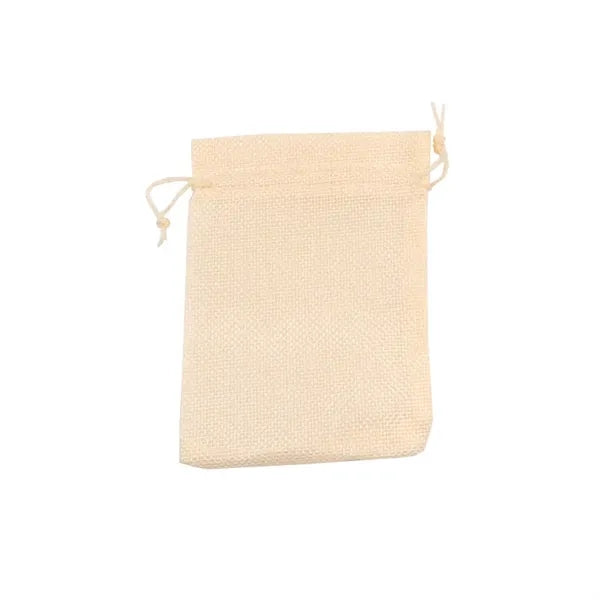 Solid color linen drawstring bag