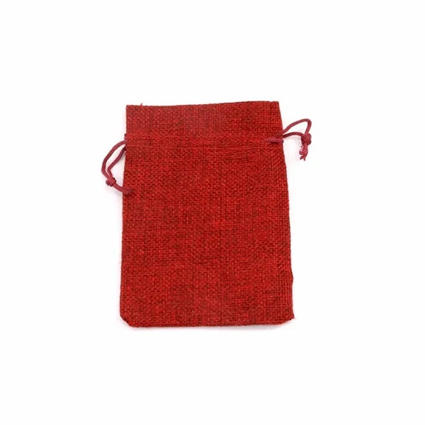 Solid color linen drawstring bag