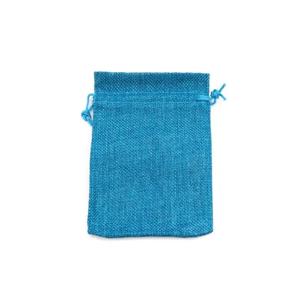 Solid color linen drawstring bag