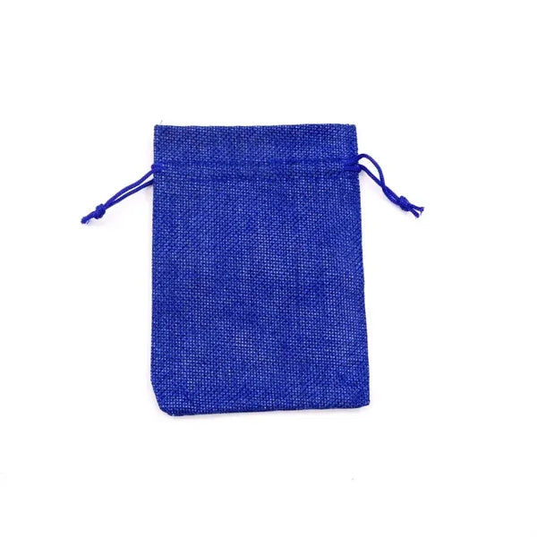 Solid color linen drawstring bag