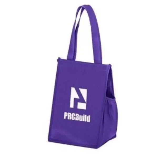 Insulated Non-Woven Lunch Tote w/ Insert (8"x7"x12") - Scree