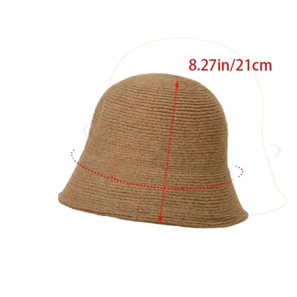 Women's Knitted Fisherman's Hat for Autumn and Winter