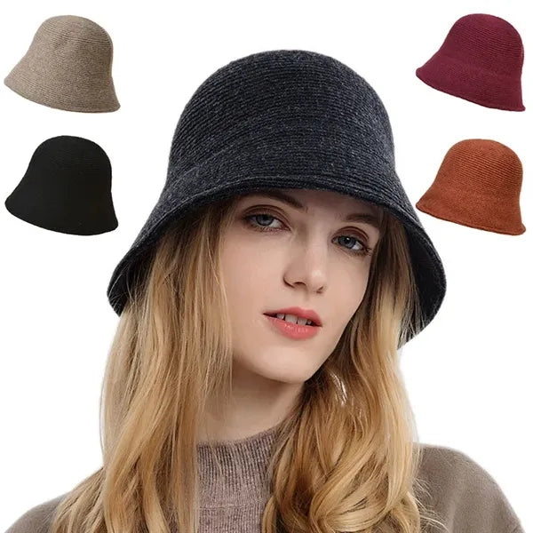 Women's Knitted Fisherman's Hat for Autumn and Winter