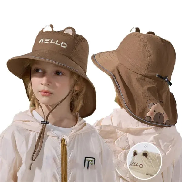 Children's cartoon cute sun shading fisherman hat