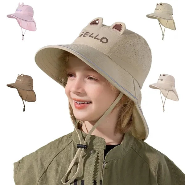 Children's cartoon cute sun shading fisherman hat