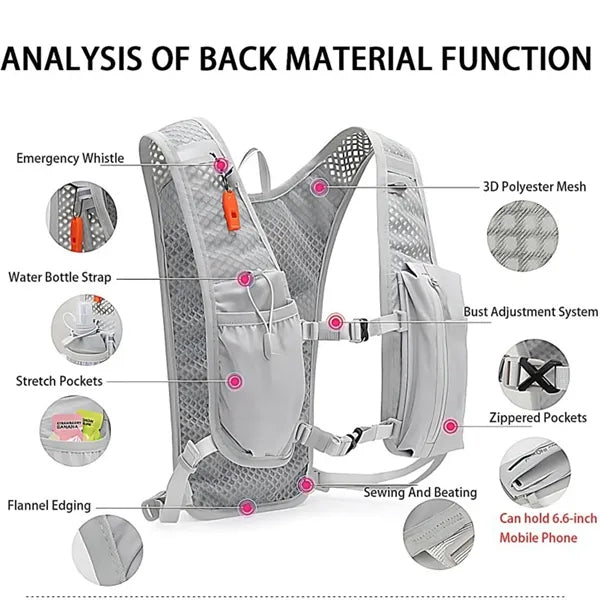 Lightweight Hydration Vest Backpack For Running