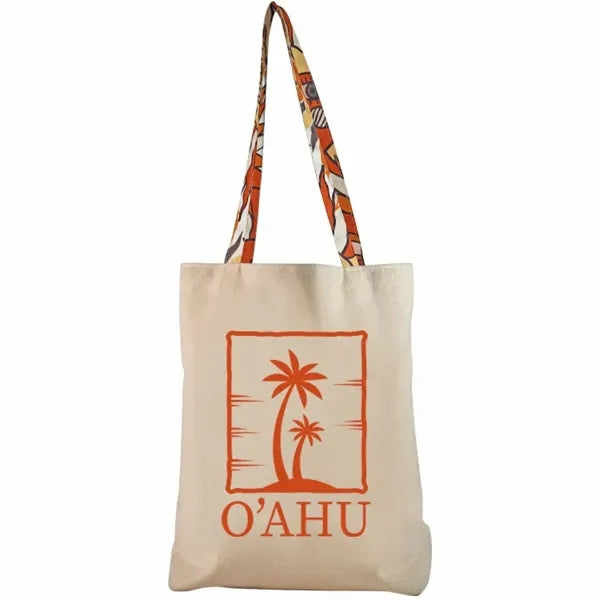 Bottom Gusset Cotton Tote, with Sublimated Handles & Liner