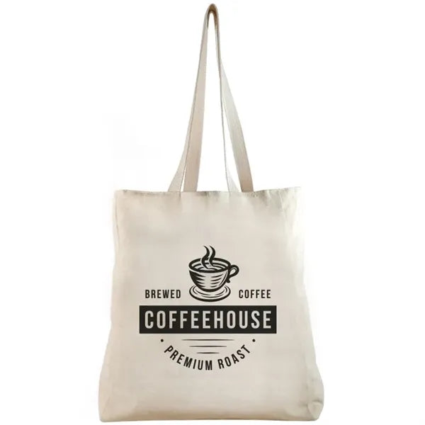 Full Side Gusset Cotton Tote, with Cotton Handles & Liner