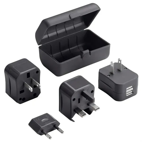Universal Travel Adapter with Dual USB Charging Ports