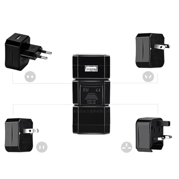Universal Travel Adapter with Dual USB Charging Ports