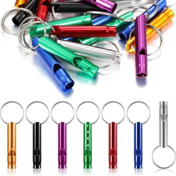 Aluminum Emergency Whistle With Keychain