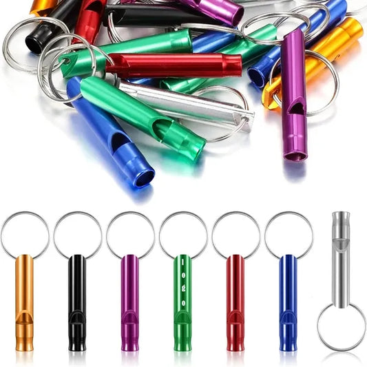 Aluminum Emergency Whistle With Keychain