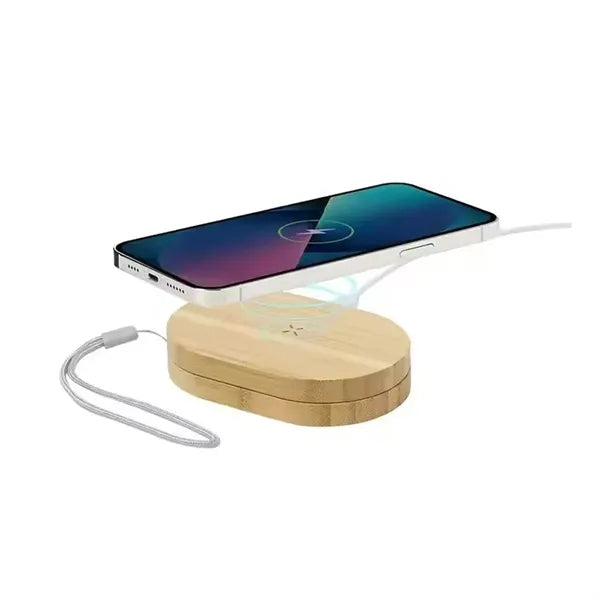 Bamboo Wireless Charger Set with Multi-Cable Organizer