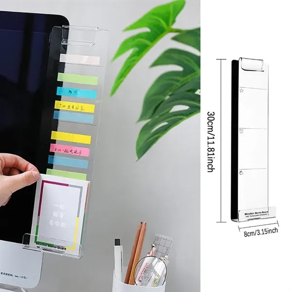 Sticky Note Holder Memo Board For Computer Monitor