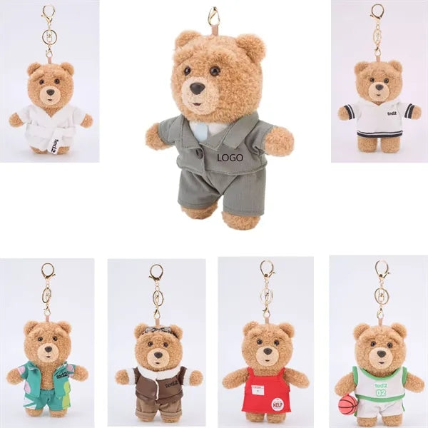 6 Inch Plush Teddy Bear Keychain