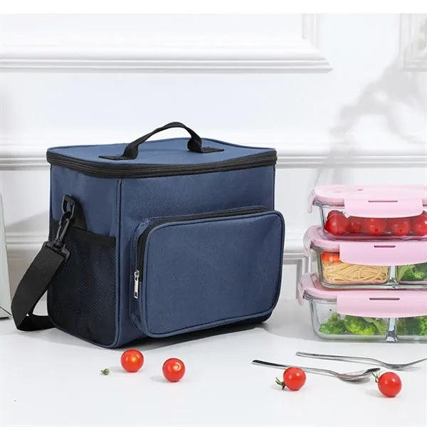 Portable Oxford Insulated Tote Bag with Handle & Strap
