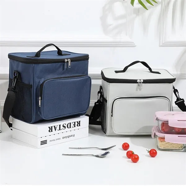 Portable Oxford Insulated Tote Bag with Handle & Strap