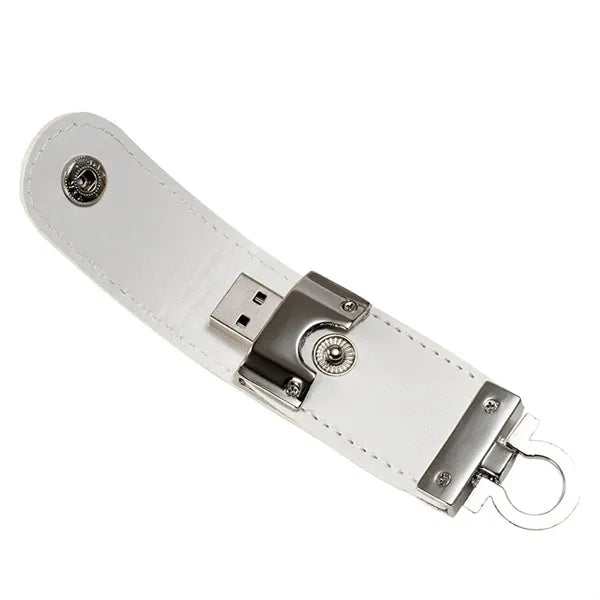 Leather Metal Keychain Design High-Speed USB 3.0 Flash Drive