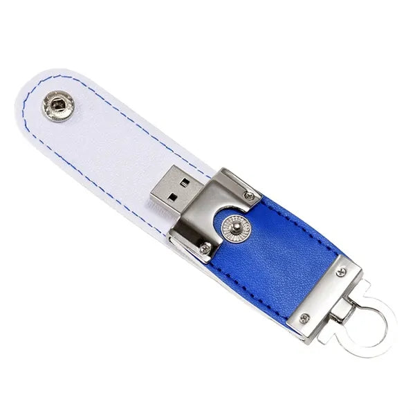 Leather Metal Keychain Design High-Speed USB 3.0 Flash Drive
