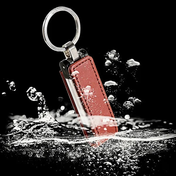 Waterproof High-Speed Transfer Leather-Case USB Flash Drive