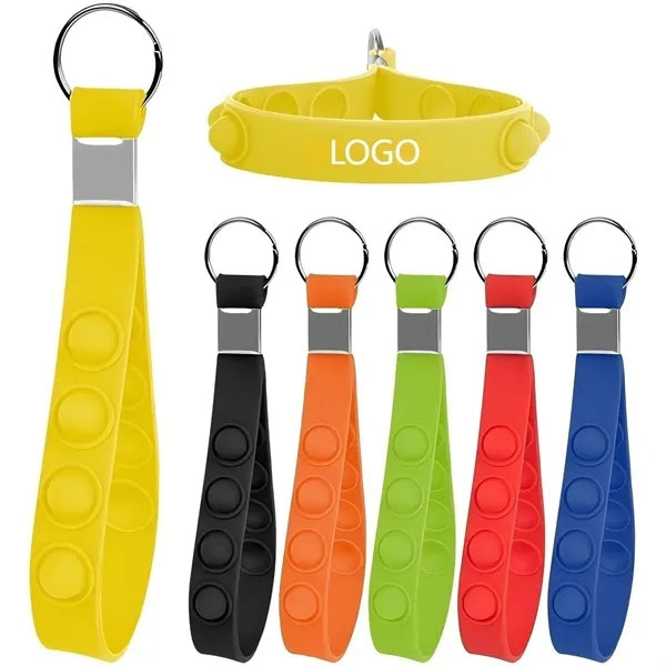 Push Pop Stress Reliever Custom Keychain