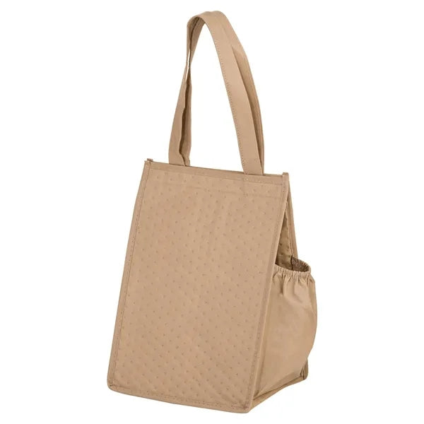 Insulated Non-Woven Lunch Tote w/ Insert (8"x7"x12") - Scree